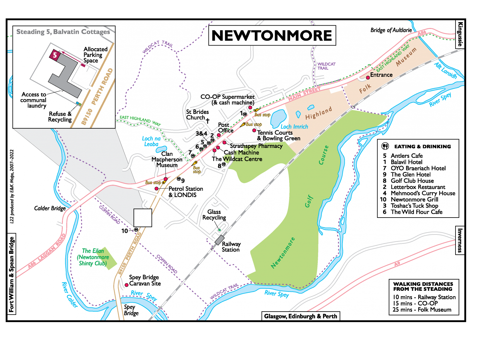 Highland Newtonmore Village Map